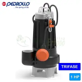 Bomba de aguas residuales VORTEX trifásica VXC 10/45 de 1 HP Pedrollo - 1