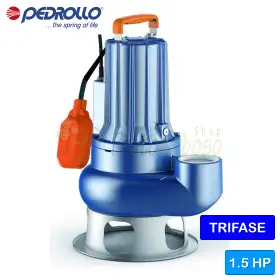 Pompe à eaux usées électrique triphasée VORTEX VXC 15/65 - 1,5 CV