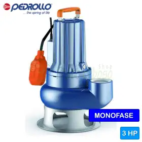 VXCm 30/65 – einphasige Elektropumpe VORTEX mit 3 PS für Abwasser Pedrollo - 1