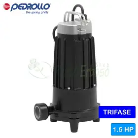 TR 1.1 - Pompë elektrike zhytëse me grirëse trefazore 1.5 HP Pedrollo - 1