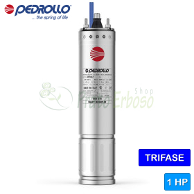 4PD/1 - Motore riavvolgibile 4" da 1 HP trifase 400 V Pedrollo - 1
