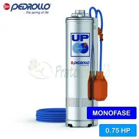 Pompe électrique submersible monophasée UPm 4/3-GE (10 m) - 0,75 CV avec interrupteur à flotteur