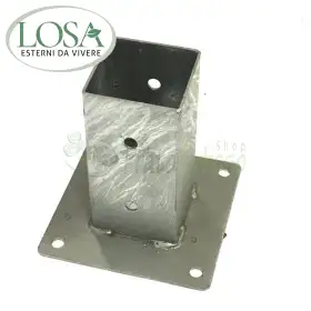 4 portapilastri glas für glas für pfahl-rahmen 9 cm