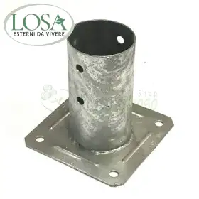 4 portapilastri to glass for pole, round 8 cm