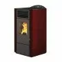 Lory - Poêle à granulés rouge 9,5 kW