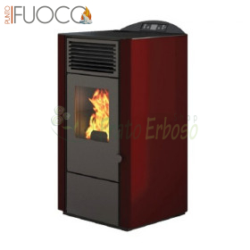 Lory - Stufa a pellet da 9.5 Kw rosso Punto Fuoco - 1