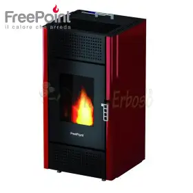 Miriam - 7 kW roter Pelletofen Free Point - 1