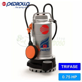 D 8 (10 m) – Dreiphasen-Elektropumpe mit 0,75 PS für klares Wasser