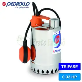 RX 1 (5m) - Bomba eléctrica trifásica de 0,33 HP para agua limpia