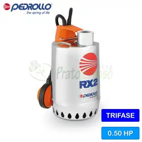 RX 2 (5m) - Pompë elektrike trefazore 0,50 HP për ujë të pastër