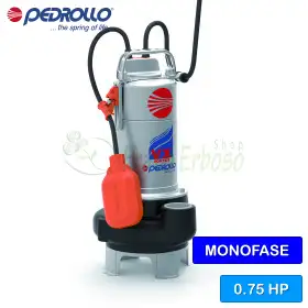 VXm 8/50 (10m) - 0.75 HP single-phase VORTEX electric pump for waste water
