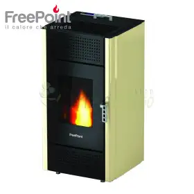 Miriam - Estufa de pellets marfil de 7 Kw Free Point - 2