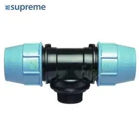 S090025034 - Tee a 90 gradi a compressione 25 x 3/4" x 25
