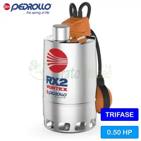 RX 2/20 (10 m) – 0,50 PS dreiphasige VORTEX-Elektropumpe für
