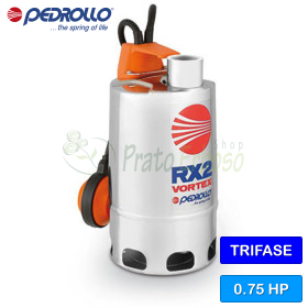 RX 3/20 (10m) - 0,75 CP electropompa VORTEX trifazata pentru apa murdara
