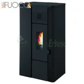 Noa - Soba pe peleti neagra in relief de 6,3 Kw Punto Fuoco - 1