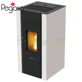 Estufa de pellets Elane 9,0 - 8,5 kW, blanca Pegaso - 1