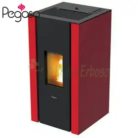 Poêle à granulés rouge Elane 9,0 - 8,5 Kw Pegaso - 1
