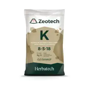 Zeotech K - Fertilizante para el césped de 25 Kg