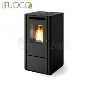 Vania - 9.5 Kw embossed black pellet stove Punto Fuoco - 1