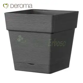 QUADRO SAVE R antracit - vazo katrore 17 cm antracit Deroma - 1