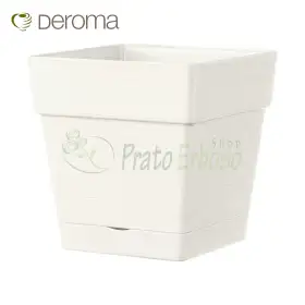QUADRO SAVE R alb - vaza patrata alba de 17 cm Deroma - 1