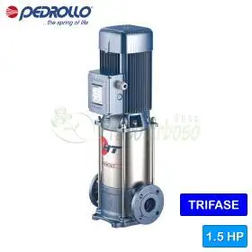 Pompe électrique verticale multicellulaire triphasée HT 5/3 - 1,5 CV Pedrollo - 1
