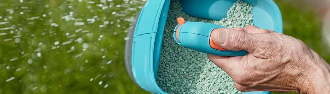 Fertilizer-seed spreaders